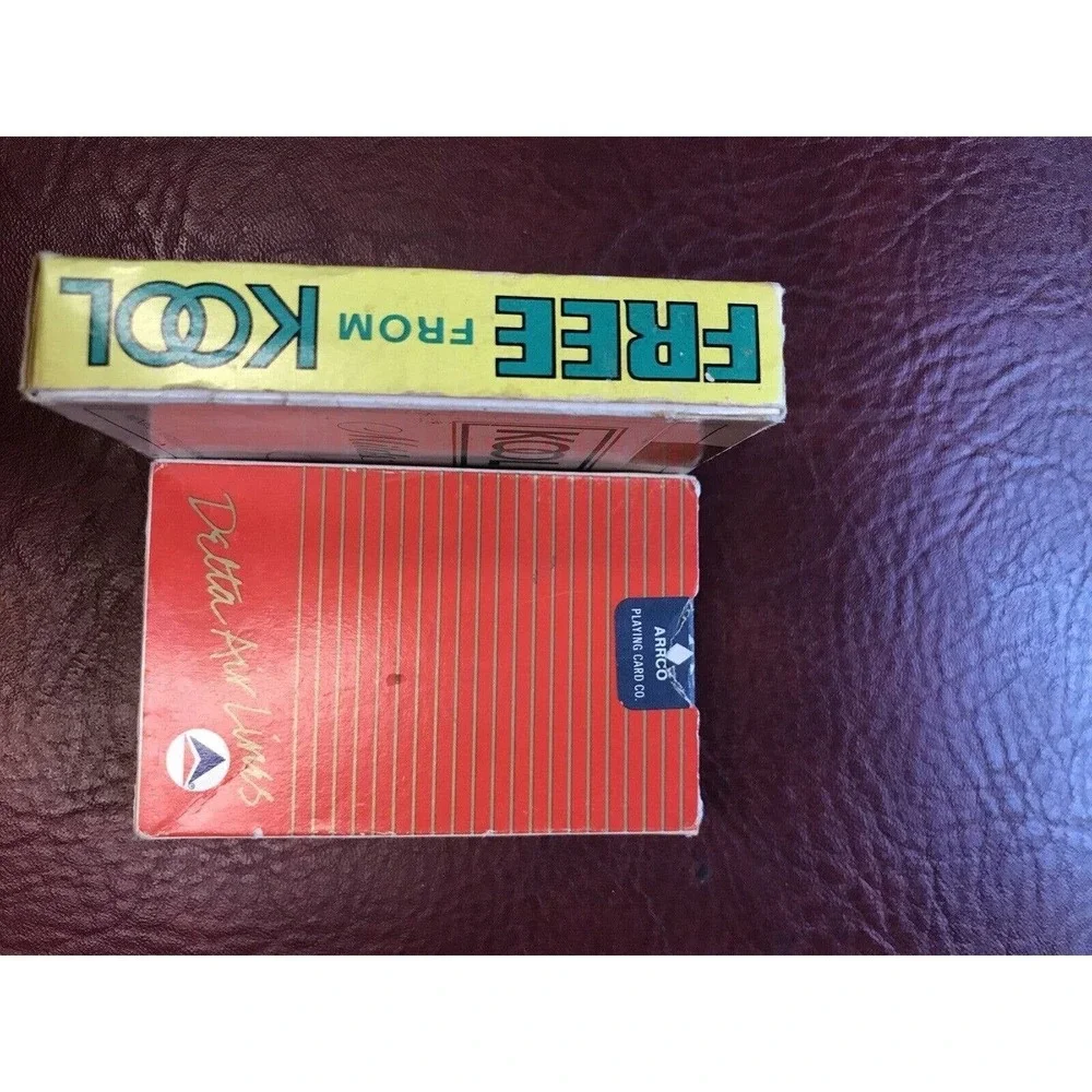 Vtg. KOOL Milds, Delta Air Lines Playing Cards Poker Novelty Deck OPEN